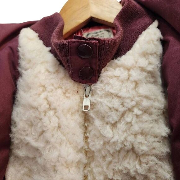 Vintage 1970s Women's Sherpa Lined Hooded Bomber Style Jacket Hong Kong medium - Picture 5 of 10